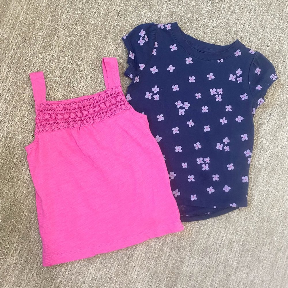 Lot of Girls Shirts Cat & Jack and Carter's 2T 3T Cute
